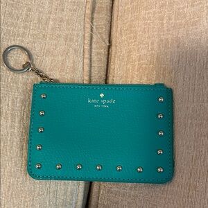 Kate Spade Turquoise Wallet with Silver Accents